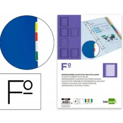 Separadores de plastico Liderpapel juego de 6 separadores