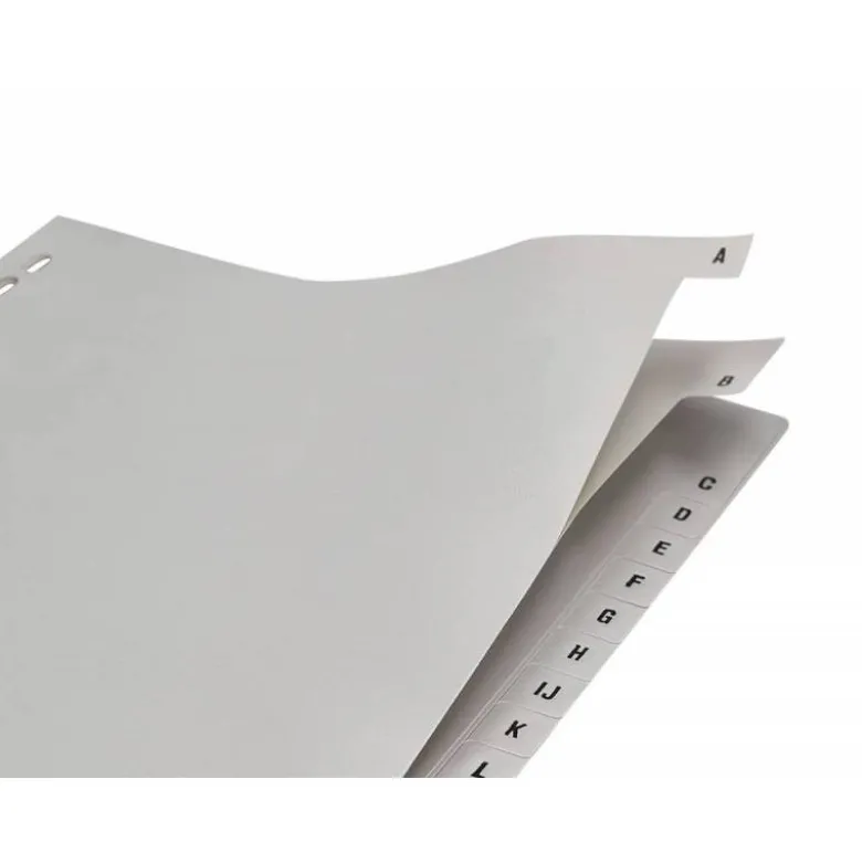 Separadores de plastico Q-Connect alfabeticos multitaladro din A4