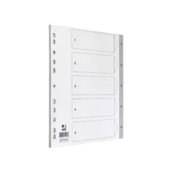 Separadores de plastico Q-Connect numericos multitaladro DIN A4