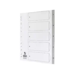 Separadores de plastico Q-Connect numericos multitaladro DIN A4