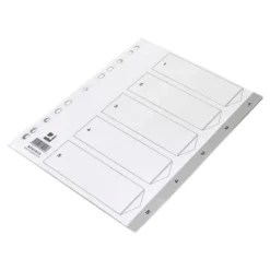 Separadores de plastico Q-Connect numericos multitaladro DIN A4