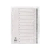 Separadores de plastico Q-Connect numericos multitaladro 1-10 DIN A4