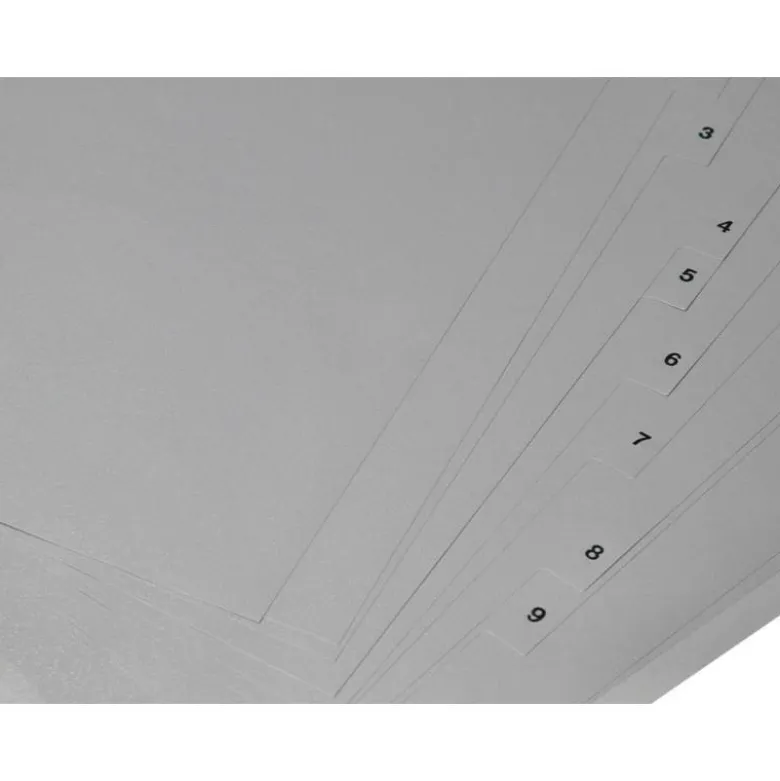 Separadores de plastico Q-Connect numericos multitaladro 1-10 DIN A4