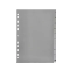 Separadores de plastico Q-Connect numericos multitaladro 1-10 DIN A4