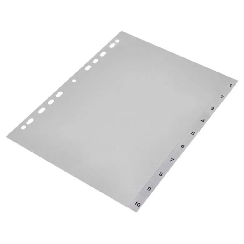Separadores de plastico Q-Connect numericos multitaladro 1-10 DIN A4