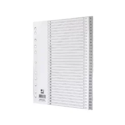 Separadores de plastico Q-Connect numericos multitaladro Din A4