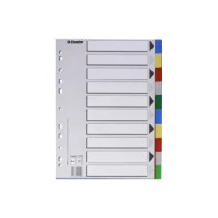 Separadores plastico Esselte Din A4 juego de 10 colores