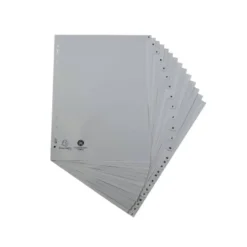 SEPARADOR EXACOMPTA CARTULINA BLANCA A-Z JUEGO DE 20 SEPARADORES DIN A4 11 TALADROS