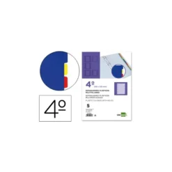 Separador liderpapel plastico juego de 5 separadores cuarto 11 taladros