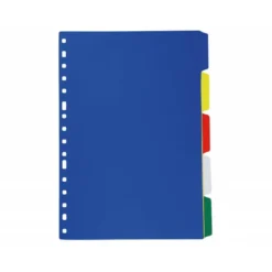 Separador liderpapel plastico juego de 5 separadores folio 16 taladros