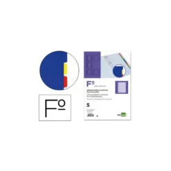 Separador liderpapel plastico juego de 5 separadores folio 16 taladros