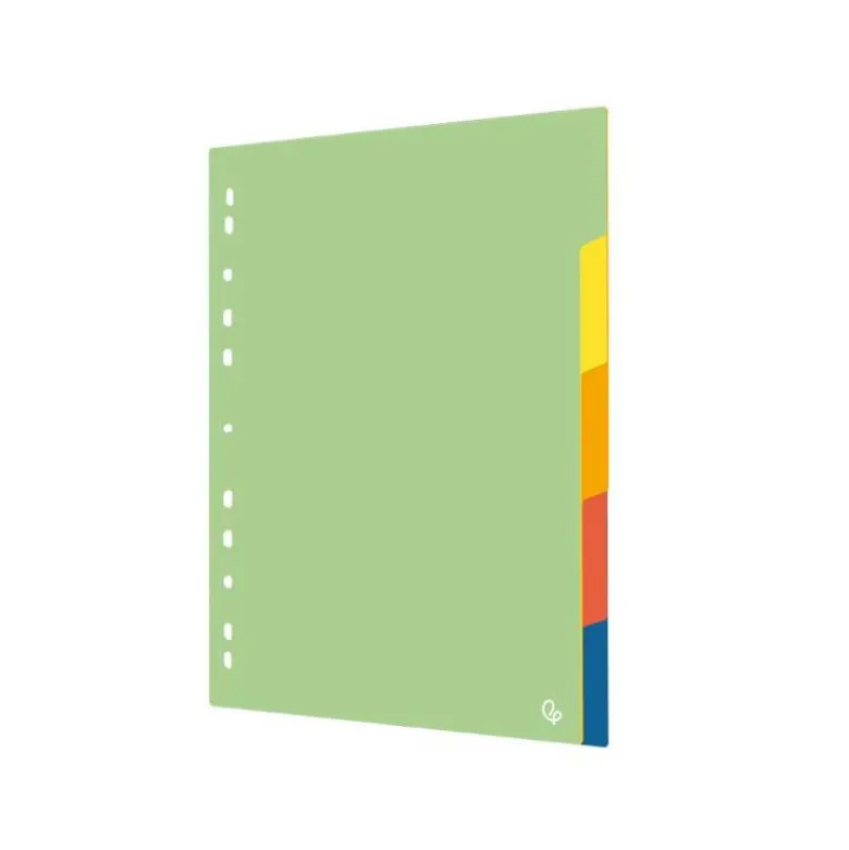 SEPARADOR LIDERPAPEL POLIPROPILENO JUEGO DE 5 SEPARADORES A4 MULTITALADRO 500 MICRAS