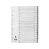 SEPARADOR NUMERICO MARCA Q-CONNECT PLASTICO 1-20 JUEGO DE 20 SEPARADORES DIN A4 MULTITALADRO
