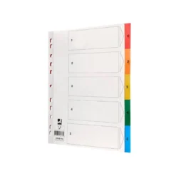 SEPARADOR Q-CONNECT PLASTICO JUEGO DE 5 SEPARADORES DIN A4 MULTITALADRO