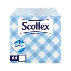 SERVILLETA SCOTTEX ESTILO DECORADA 1 CAPA 30X30 CM PAQUETE DE 64 UNIDADES