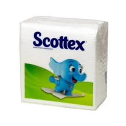 SERVILLETA SCOTTEX ORIGINAL 1 CAPA COLOR BLANCO 30X30 CM PAQUETE DE 64 UNIDADES