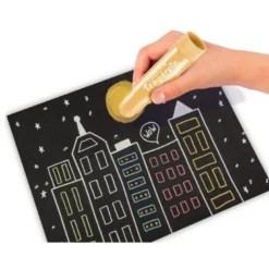 SET DE DIBUJO CARIOCA METALLIC POP UP CARD CREATOR 3D 17 PIEZAS