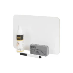 SET ESCOLAR BI-OFFICE 35 PIZARRA BLANCA MELAMINA DOBLE CARA A4 + 35 BORRADORES + 35 ROTULADORES + 1 SPRAY