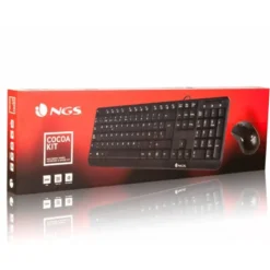 SET TECLADO Y RATON CON CABLE NGS COCOA USB COLOR NEGRO