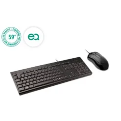 SET TECLADO Y RATON KENSINGTON KM100 EQ ECOLOGICO CON CABLE COLOR NEGRO