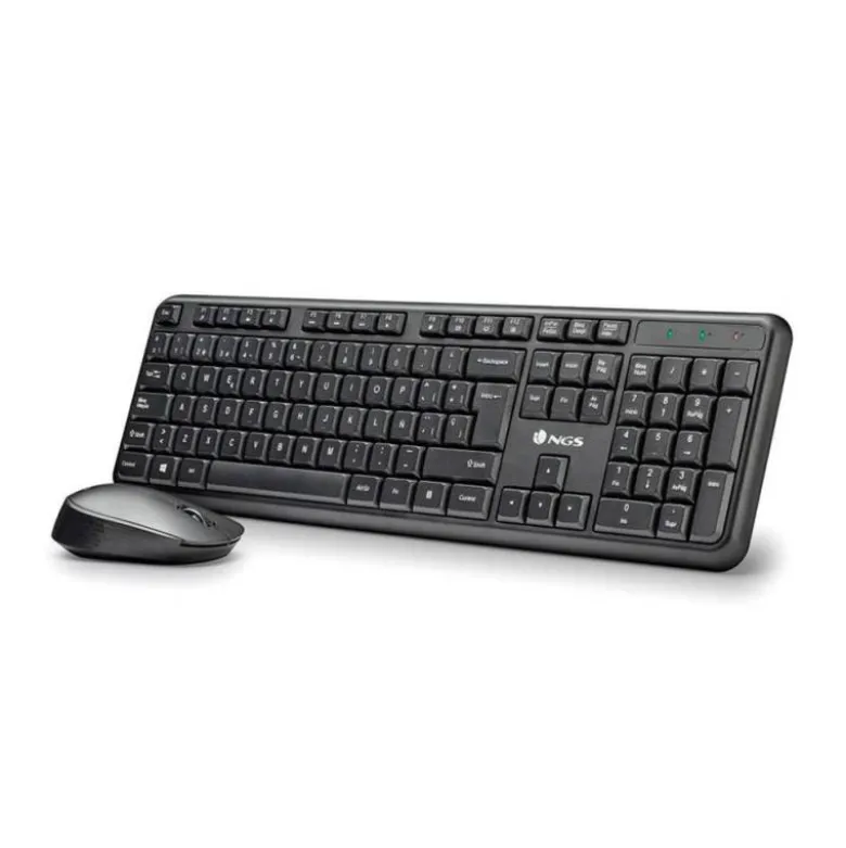 SET TECLADO Y RATON NGS ALLURE MULTIMEDIA INALAMBRICO USB NANO 2,4 GHZ COLOR NEGRO