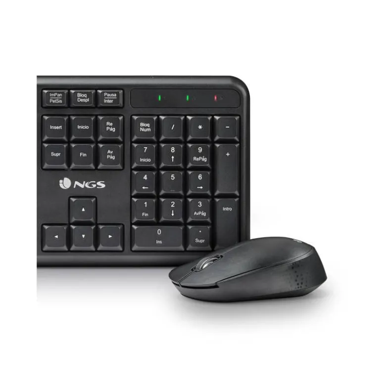 SET TECLADO Y RATON NGS ALLURE MULTIMEDIA INALAMBRICO USB NANO 2,4 GHZ COLOR NEGRO