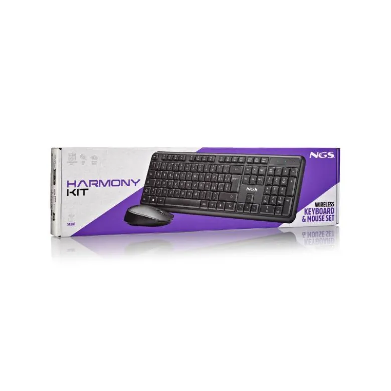 SET TECLADO Y RATON NGS ALLURE MULTIMEDIA INALAMBRICO USB NANO 2,4 GHZ COLOR NEGRO