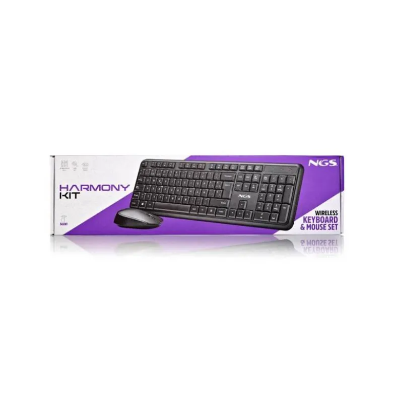 SET TECLADO Y RATON NGS ALLURE MULTIMEDIA INALAMBRICO USB NANO 2,4 GHZ COLOR NEGRO