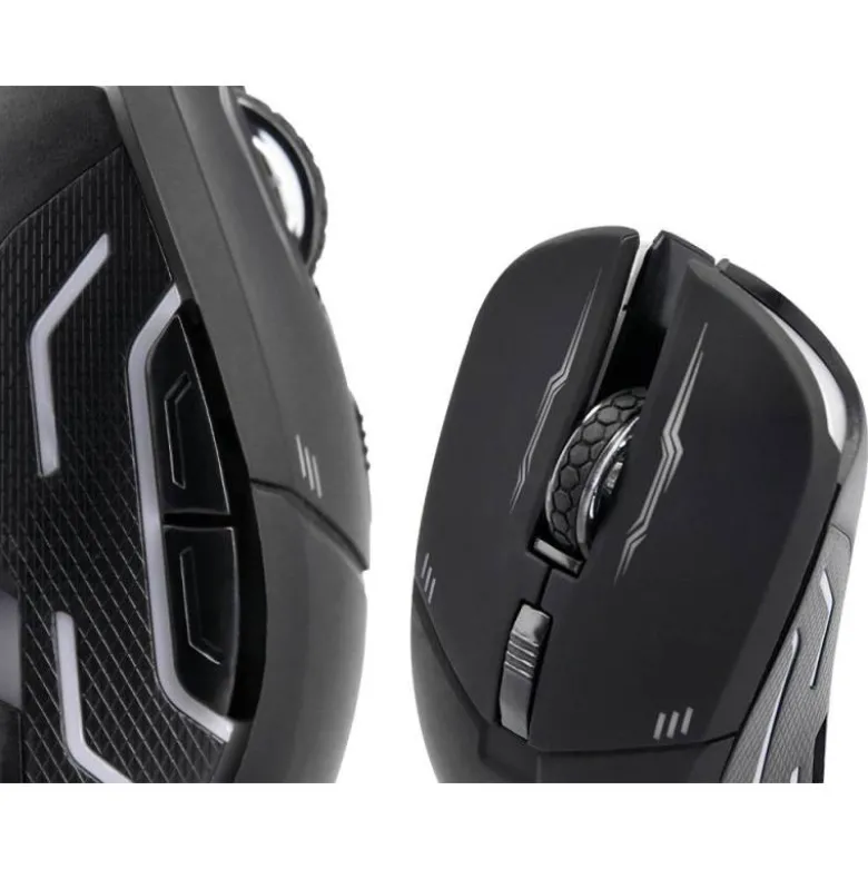 SET TECLADO Y RATON Q-CONNECT GAMING CON CABLE E ILUMINACION LED COLOR NEGRO
