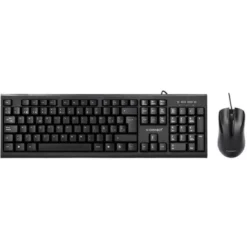 SET TECLADO Y RATON Q-CONNECT CON CABLE COLOR NEGRO