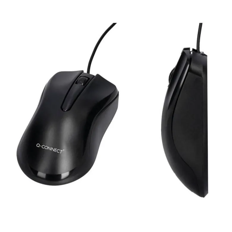 SET TECLADO Y RATON Q-CONNECT CON CABLE COLOR NEGRO