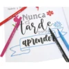 SET DE DIBUJO ALPINO INICIACION AL LETTERING 12 ROTULADORES PUNTA FINA Y PUNTA PINCEL COLORES SURTIDOS