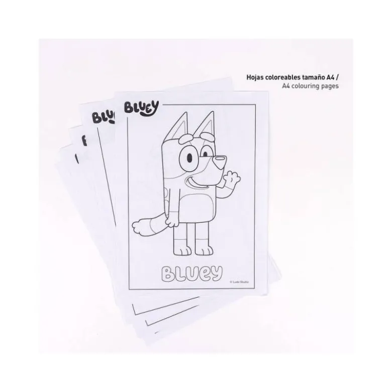 SET DE PAPELERIA COLOREABLE BLUEY