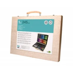 SET DE PINTURA LIDERPAPEL MADERA 245 PIEZAS MALETIN 49X36,6X4,5 CM