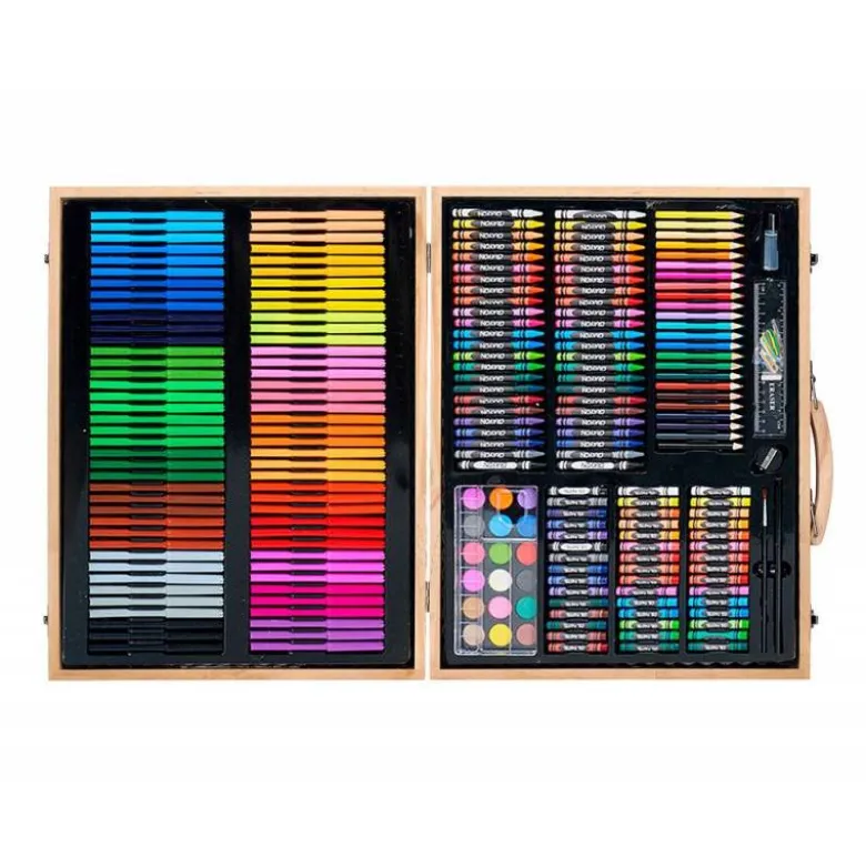 SET DE PINTURA LIDERPAPEL MADERA 245 PIEZAS MALETIN 49X36,6X4,5 CM