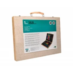 SET DE PINTURA LIDERPAPEL MADERA 168 PIEZAS MALETIN 39,3X30X4,8 CM