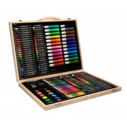 SET DE PINTURA LIDERPAPEL MADERA 168 PIEZAS MALETIN 39,3X30X4,8 CM