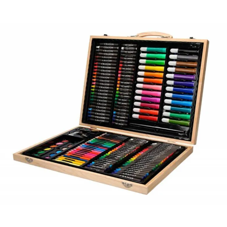 SET DE PINTURA LIDERPAPEL MADERA 168 PIEZAS MALETIN 39,3X30X4,8 CM