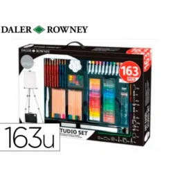 SET DE PINTURAS DALER ROWNEY 163 PIEZAS CON CABALLETE DE ALUMINIO PLEGABLE 500X70X727 MM