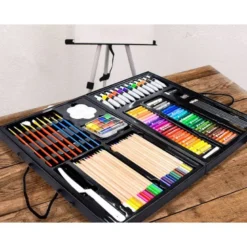 SET DE PINTURAS DALER ROWNEY 163 PIEZAS CON CABALLETE DE ALUMINIO PLEGABLE 500X70X727 MM