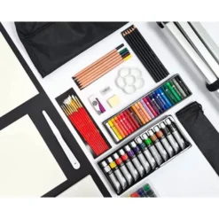 SET DE PINTURAS DALER ROWNEY 115 PIEZAS CON CABALLETE DE ALUMINIO PLEGABLE 457X73X584 MM