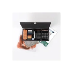 SET DIBUJO LYRA ESTUCHE DE MADERA CON 47 PIEZAS SURTIDAS