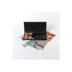 SET DIBUJO LYRA ESTUCHE DE MADERA CON 47 PIEZAS SURTIDAS