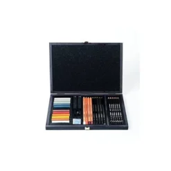 SET DIBUJO LYRA ESTUCHE DE MADERA CON 31 PIEZAS SURTIDAS