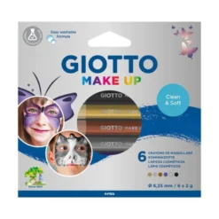 SET GIOTTO MAKE UP 6 LAPICES COSMETICOS COLORES METALICOS