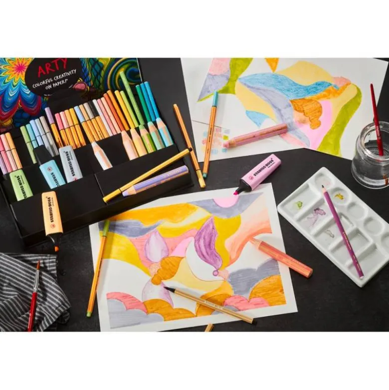 SET STABILO CREATIVO ARTY LINE PASTEL 50 UNIDADES SURTIDAS