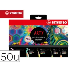 SET STABILO CREATIVO ARTY LINE PASTEL 50 UNIDADES SURTIDAS