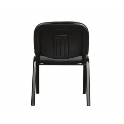 Silla apilable q-connect brazos cortos tapizada sin ruedas 910mm alto 490mm largo 440mm profundidad negro