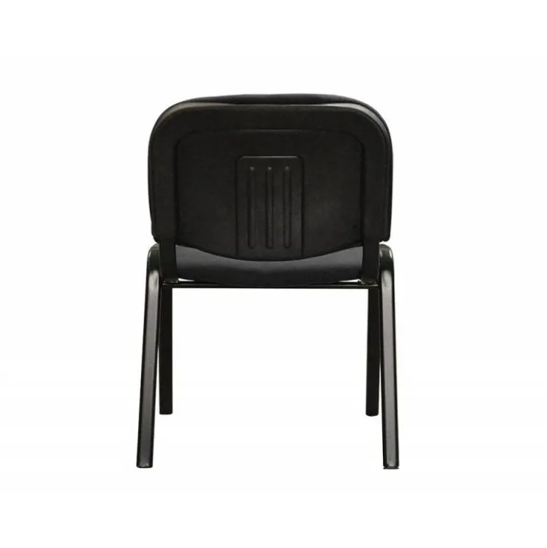 Silla apilable q-connect brazos cortos tapizada sin ruedas 910mm alto 490mm largo 440mm profundidad negro
