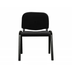 Silla apilable q-connect brazos cortos tapizada sin ruedas 910mm alto 490mm largo 440mm profundidad negro